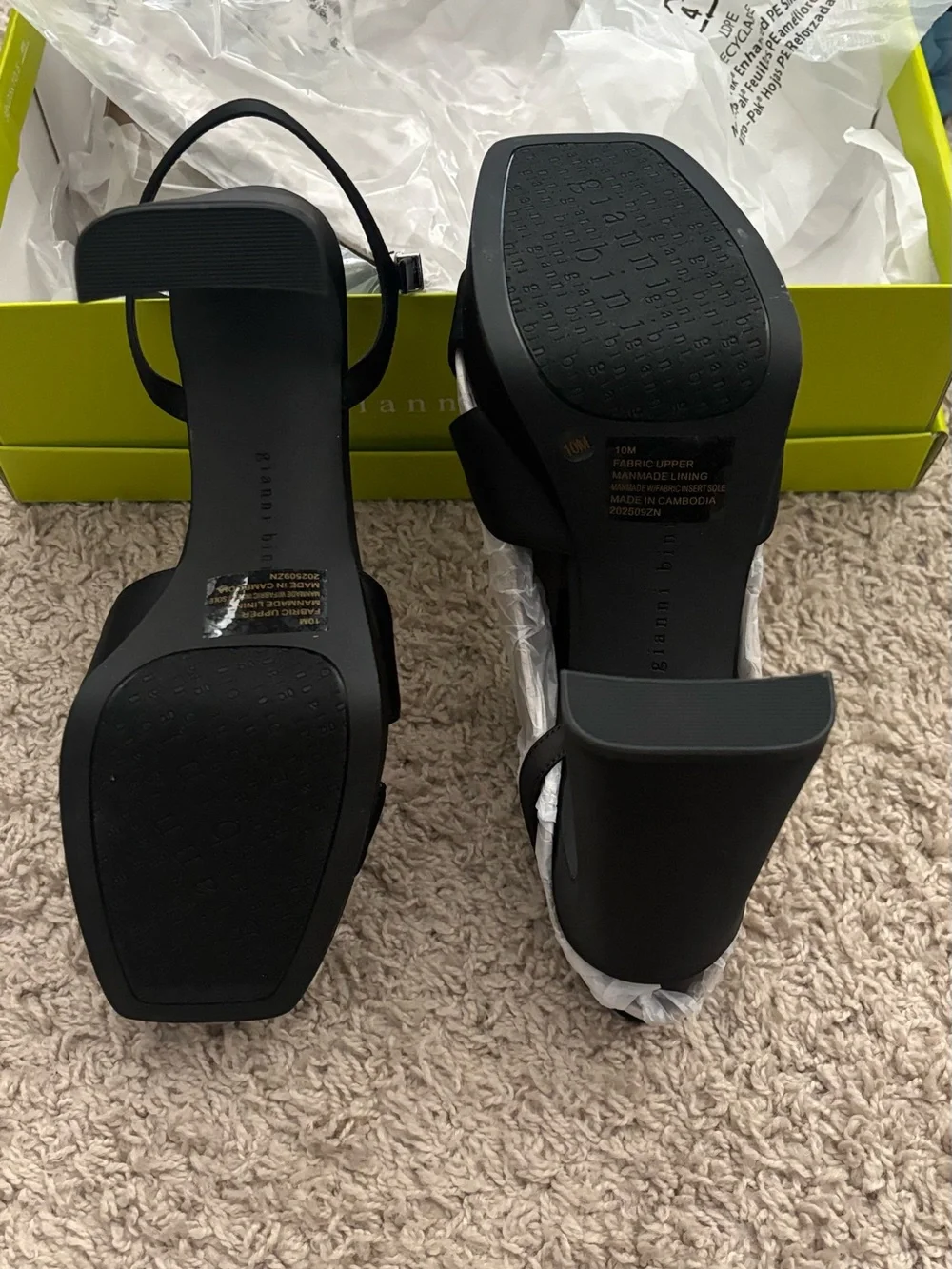 Gianni Bini Black Platform Ankle-Strap Heel